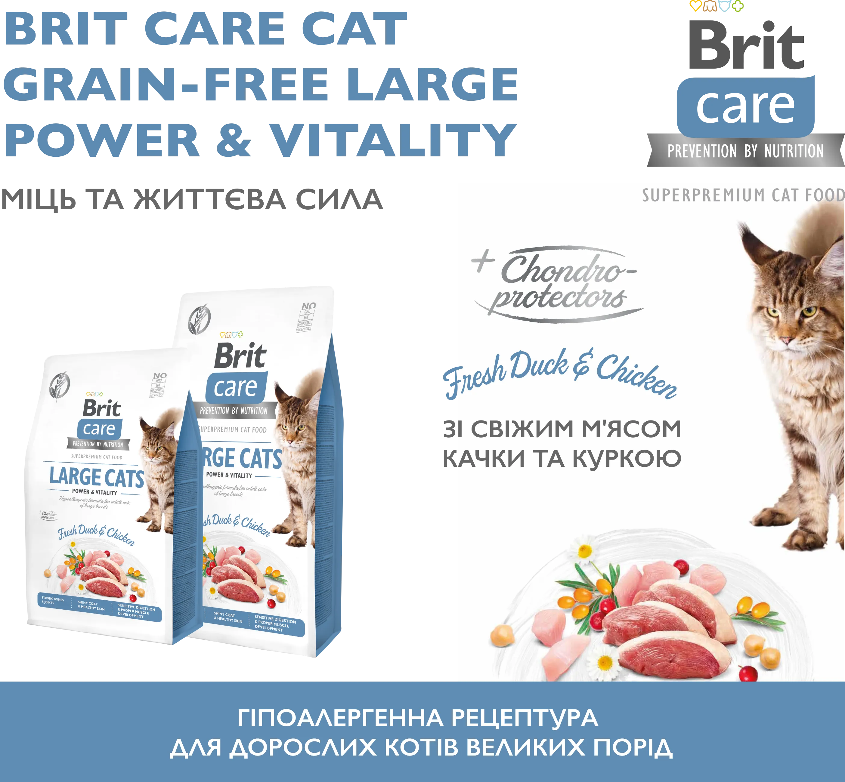 Фото 1 Brit Care Cat GF Large cats Power&Vitality