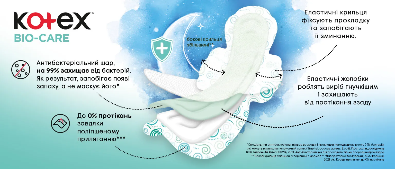 Фото 1 Kotex Bio Care Night