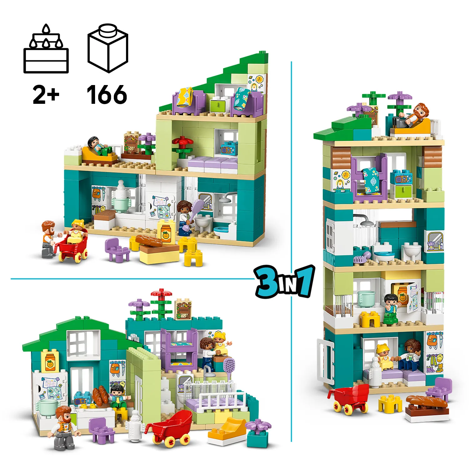 3 способи побудови в одному веселому наборі