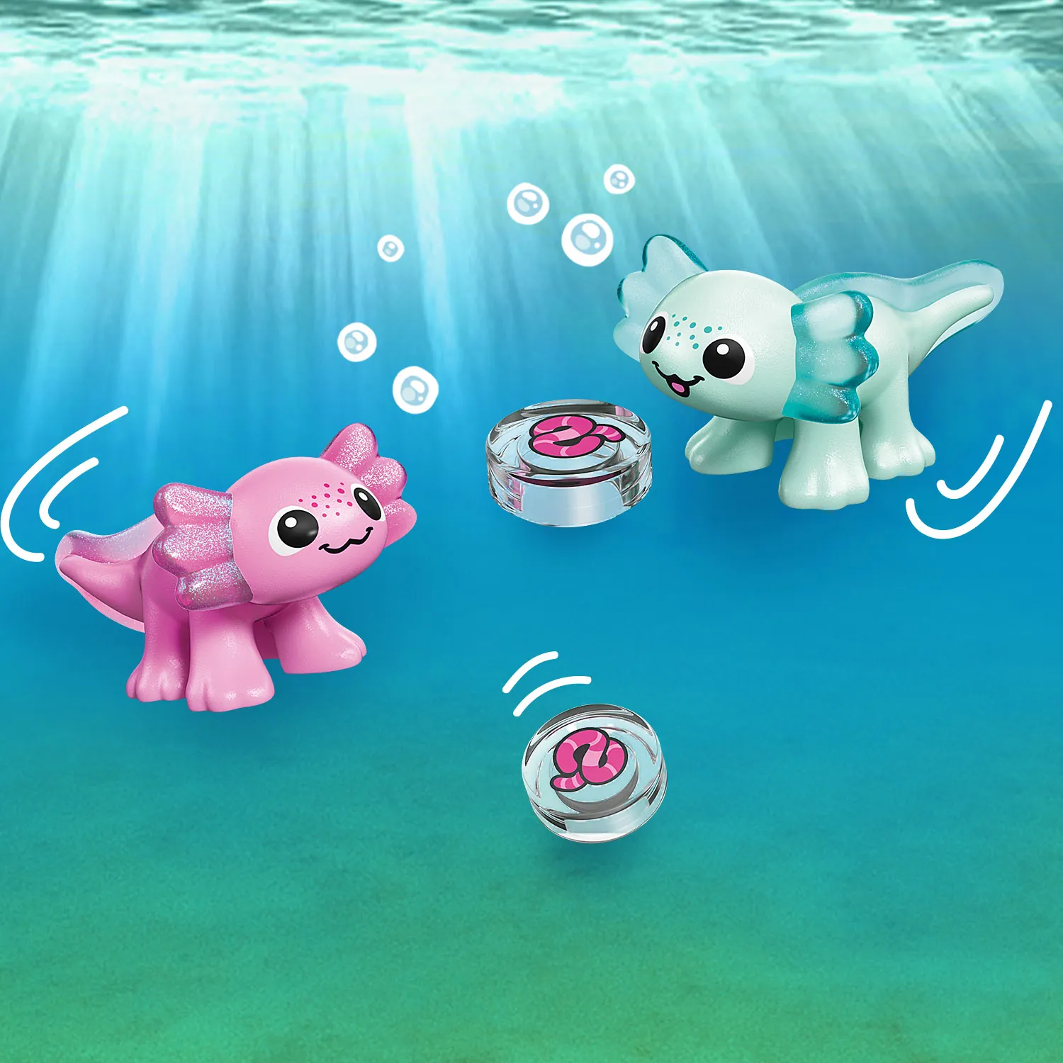 Найдите аксолотлей