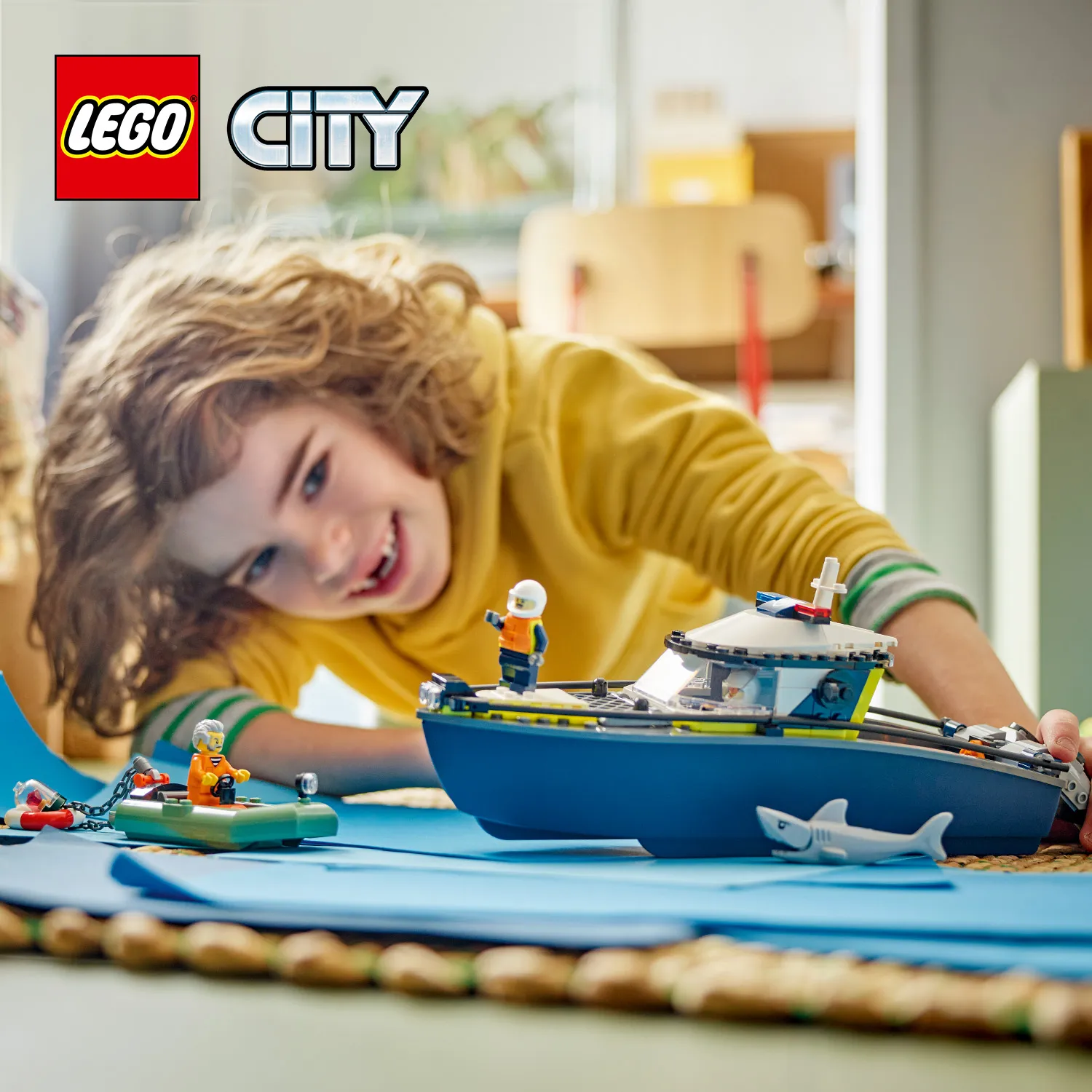 Игровой набор для погони на скоростном полицейском катере!