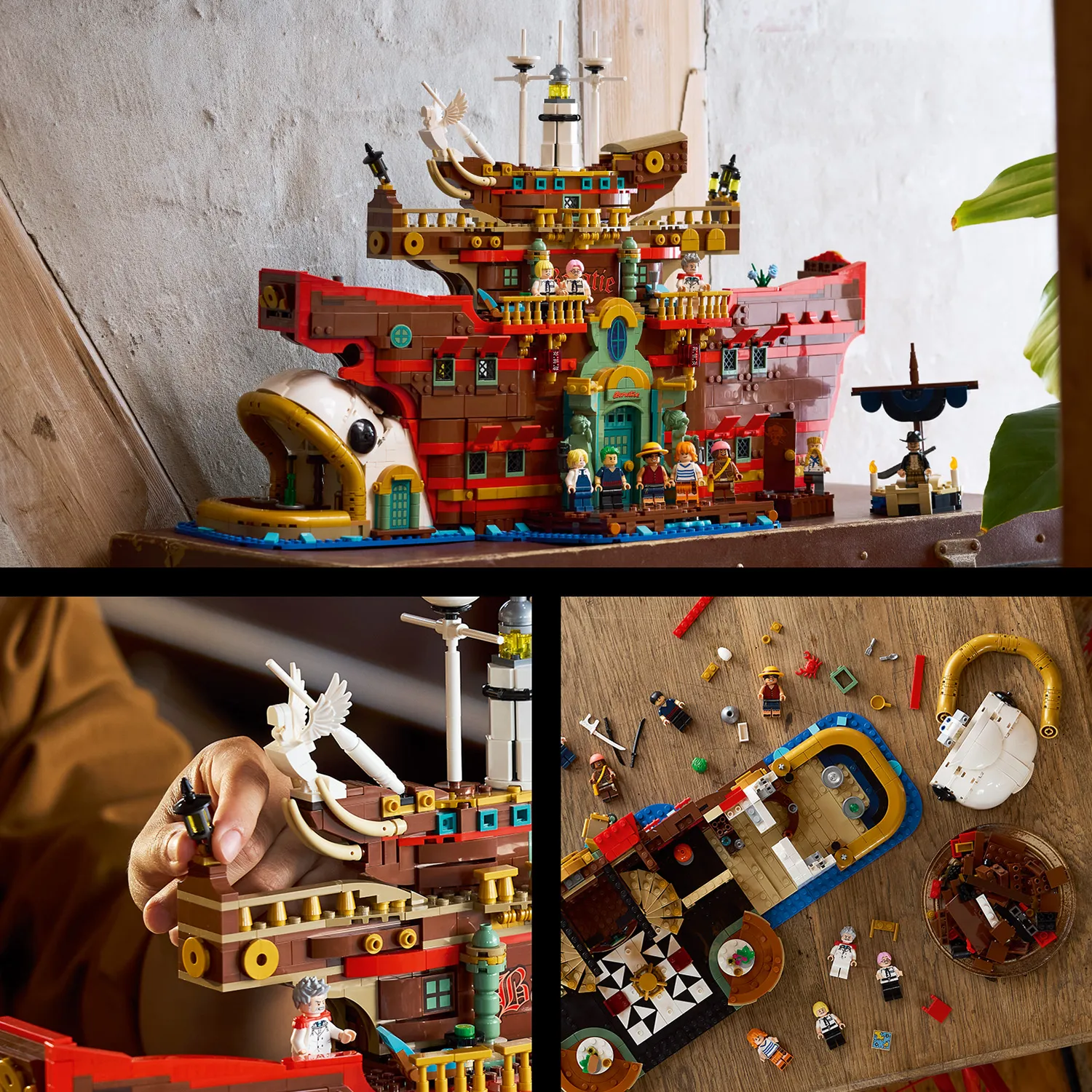 Детализированный интерьер с комнатами и минифигурками