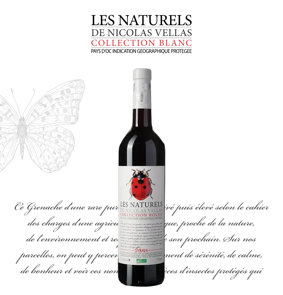 Фото 1 Les Naturels De Nicolas Vellas Syrah Rouge Bio IGP Pays D'Oc