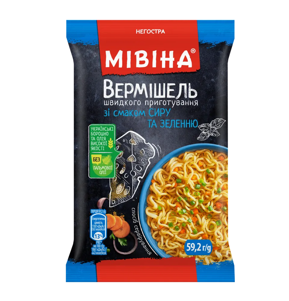 Фото 5 Мівіна зі смаком сиру та зелені
