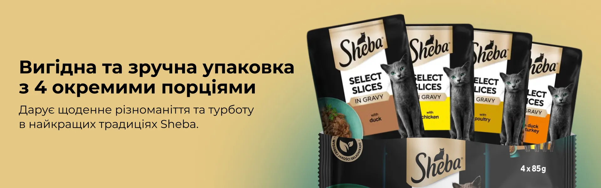 Фото 1-1 Sheba Select Slices з м'ясом птиці асорті в соусі